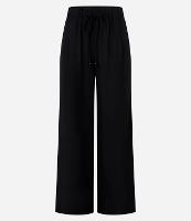 Calça Wide Leg Cintura Alta em Viscolinho com Amarração - 1