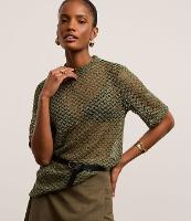 Blusa Over Texturizada em Tricô com Transparência - 1