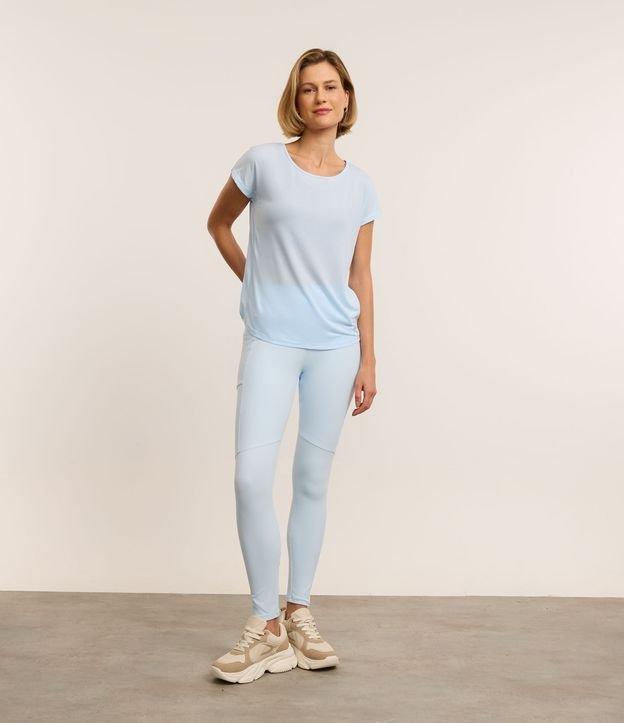 Calça Legging Esportiva em Microfibra Pesada com Cós em V - 1