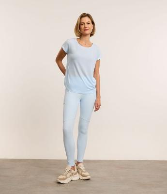 Calça Legging Esportiva em Microfibra Pesada com Cós em V