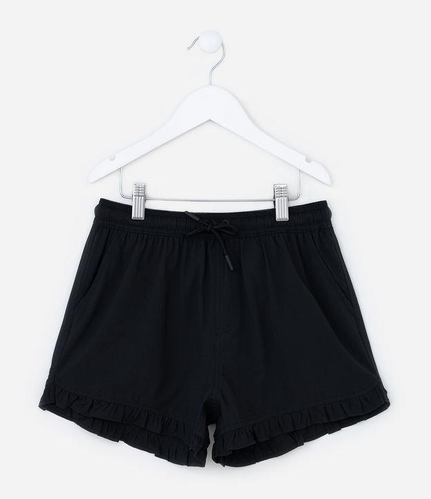 Short Infantil em Microfibra com Babados - Tam 5 A 14 Anos - 1