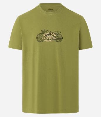 Camiseta Comfort em Algodão com Estampa de Moto e Lettering