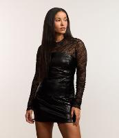 Blusa em Pu Cosertada Sem Manga e Zíper Lateral - 1