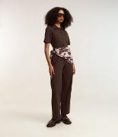 Macacão Longo em Sarja com Vista de Botões e Bolsos - 1