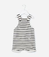 Jardineira Infantil com Estampa Listrada - Tam 0 a 18 meses - 1