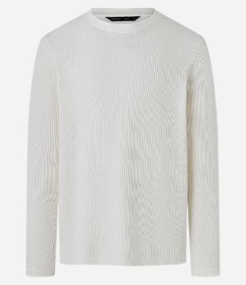 Camiseta Regular em Waffle com Gola Redonda e Texturizada