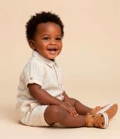 Camisa Infantil Texturizada com Bolsinho - Tam 0 a 18 meses - 2