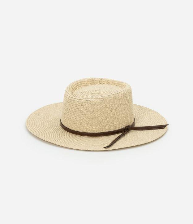 Chapéu de Praia em Papel com Laço de PU - 1
