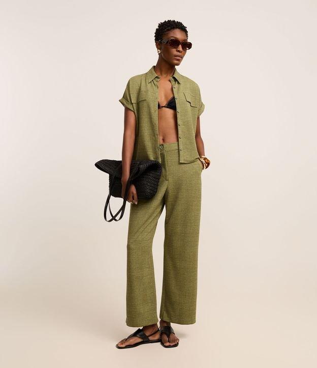 Calça em Orly com Fundo Mescla e Elástico no Cós - 2