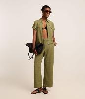 Calça em Orly com Fundo Mescla e Elástico no Cós - 2