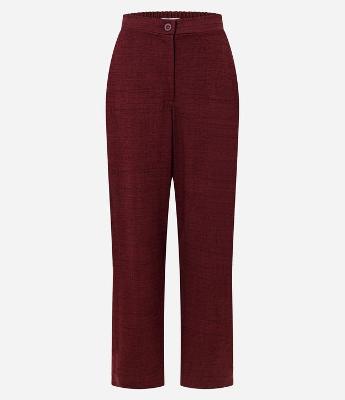 Calça em Orly com Fundo Mescla e Elástico no Cós