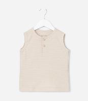 Regata Infantil Texturizada com Botões na Gola - Tam 1 a 6 Anos - 1