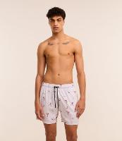 Bermuda de Banho em Microfibra com Estampa de Flamingos - 2