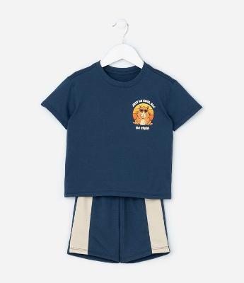 Conjunto Infantil em Moletom com Estampa Capivara - 1 a 6 Anos