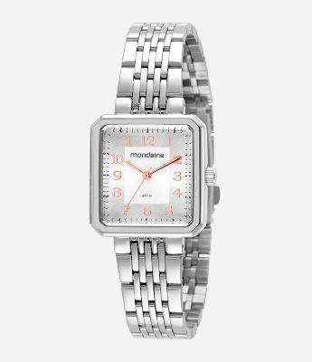 Kit Relógio Feminino Mondaine Analógico com Caixa em Metal e Pulseira em Aço 
