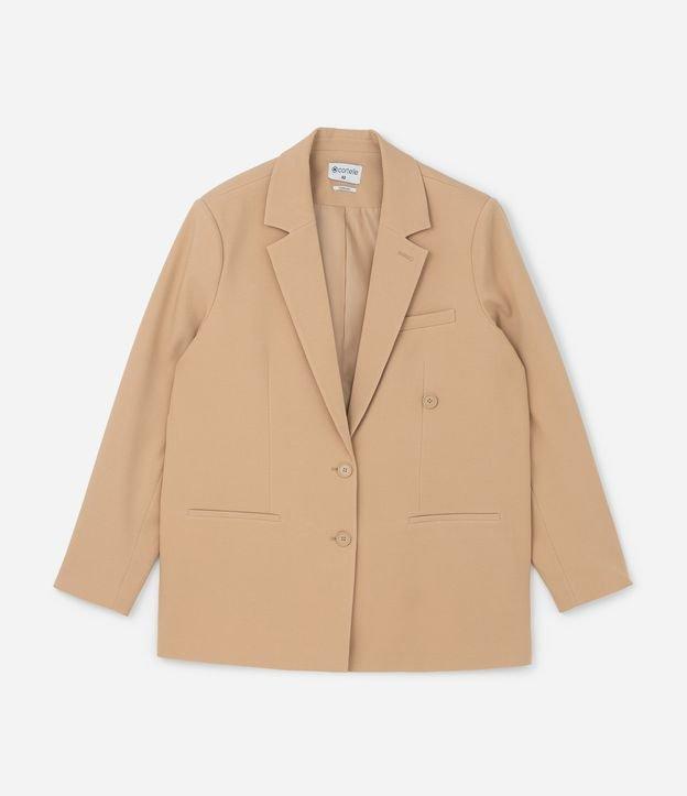 Blazer Over Alfaiatado com Linho e Botões Duplos - 1