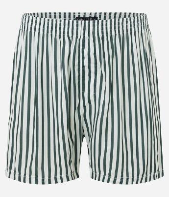 Cueca Samba Canção em Viscose com Estampa de Listras