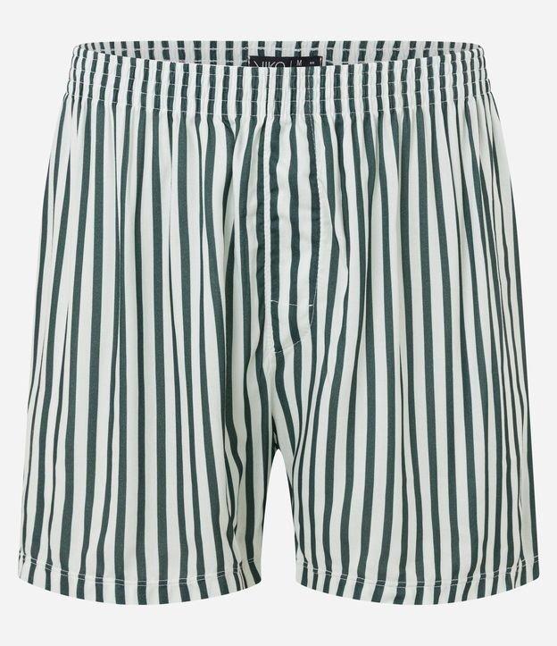 Cueca Samba Canção em Viscose com Estampa de Listras - 1