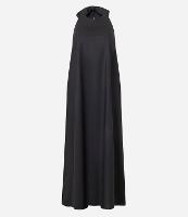 Vestido Evasê em Viscolinho com Amarração de Laço no Pescoço - 1