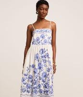 Vestido Evasê Longo em Viscose com Estampa Floral - 2