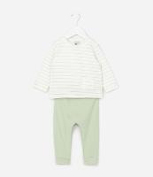 Conjunto Infantil com Estampa de Listras Texturizado - Tam 0 a 18 Meses - 2