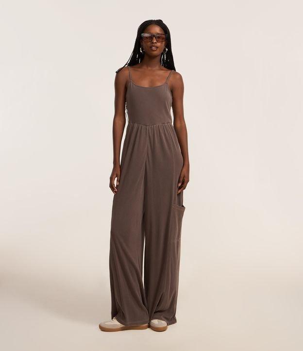 Macacão Pantalona em Algodão com Bolsos Laterais - 3