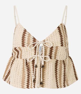 Blusa Evasê em Algodão com e Amarração Frontal