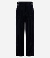 Calça Reta em Ponto Roma com Estampa Risca de Giz - 1