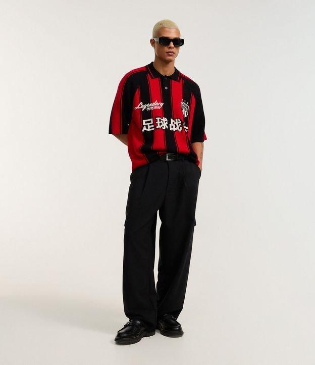 Calça Baggy Alfaiatada com Pregas e Bolso Cargo - 3