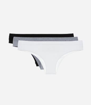 Kit 03 Calcinhas Biquíni Fio Seamless Texturizadas