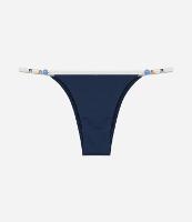 Biquíni Calcinha String em Microfibra com Viés Contrastantes e Aviamentos - 1