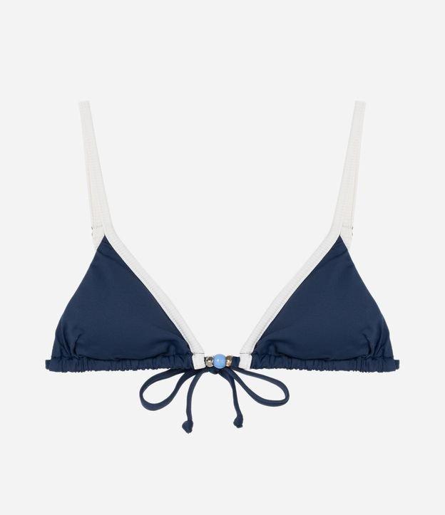 Biquíni Top Cortininha em Microfibra com Viés Contrastante e Aviamentos - 1