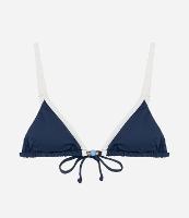 Biquíni Top Cortininha em Microfibra com Viés Contrastante e Aviamentos - 1