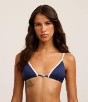 Biquíni Top Cortininha em Microfibra com Viés Contrastante e Aviamentos - 2