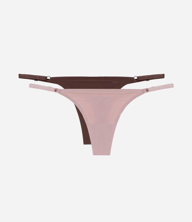 Kit 02 Calcinhas String Fio em Microfibra - 1