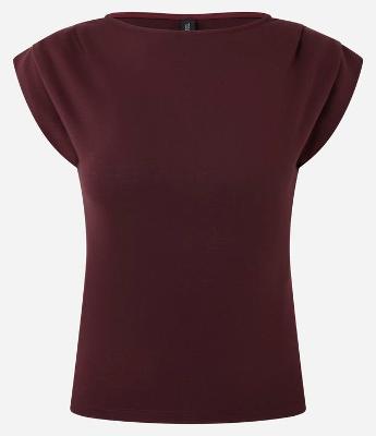 Blusa em Viscose com Pregas nos Ombros