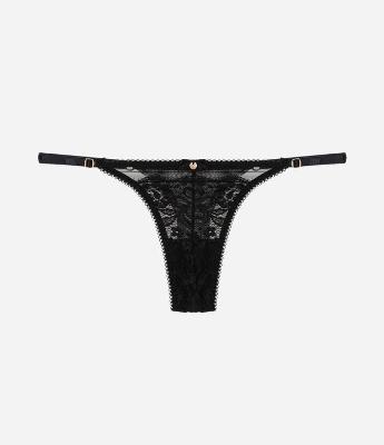Calcinha String Fio Duplo em Renda Floral