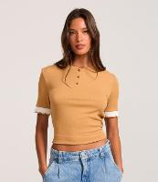 Blusa em Ribana com Botões e Detalhe nas Mangas - 2