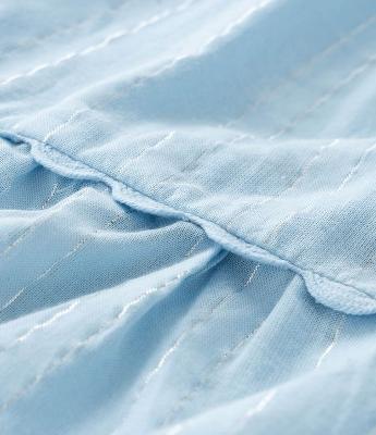 Vestido Infantil em Viscose com Fios Metalizados e Babadinhos - Tam 1 a 5 Anos