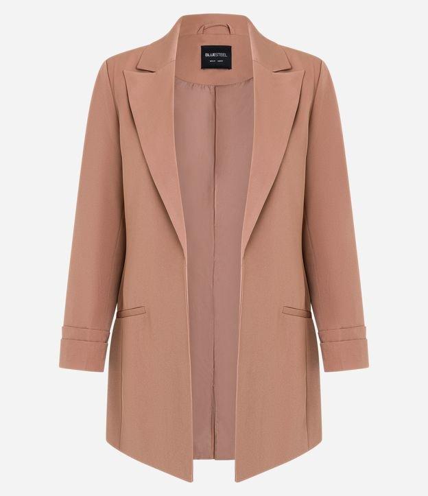 Blazer Oversized Alongado em Alfaiataria com Pregas no Punho - 1