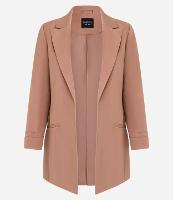 Blazer Oversized Alongado em Alfaiataria com Pregas no Punho - 1