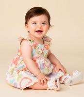 Vestido Infantil em Tricoline com Babadinhos e Calcinha - Tam 3 a 18 meses - 2