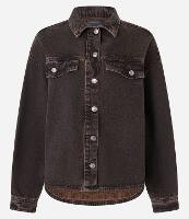 Jaqueta Western Trucker em Jeans com Efeito Sobretinto - 1