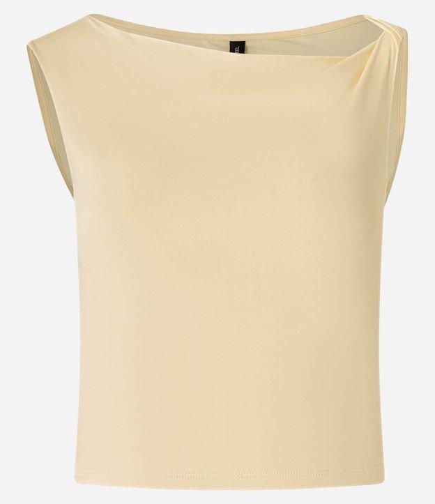 Blusa em Microfibra sem Mangas com Ombro Torcido - 2