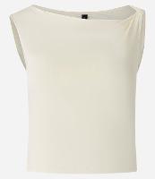 Blusa em Microfibra sem Mangas com Ombro Torcido - 1