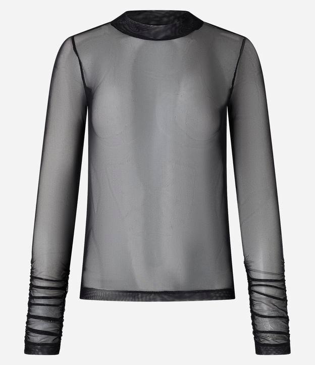 Blusa em Tule com Golinha Alta - 1