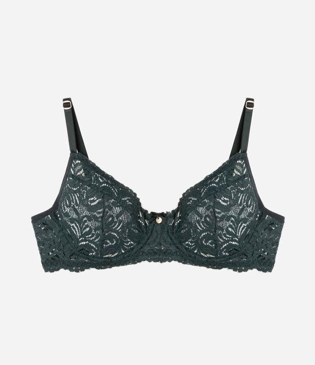 Sutiã Meia Taça sem Bojo em Renda Floral - 1