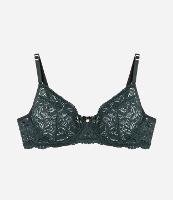 Sutiã Meia Taça sem Bojo em Renda Floral - 1