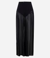 Calça Pantalona em Chiffon com Forro Curto - 1