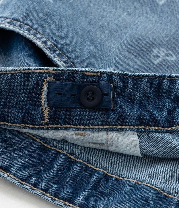 Short Jeans com Estampa de Lacinhos Curve & Plus Size - 1